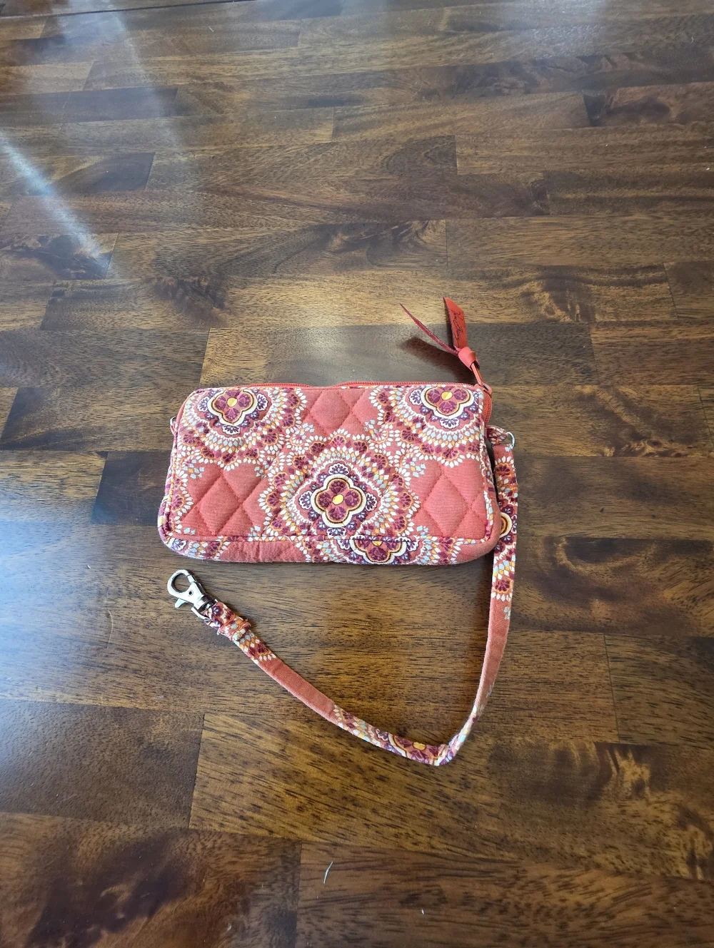 Vera Bradley Quilted Wristlet in Bright‎ Coral And A Vera Bradley Picture Frame